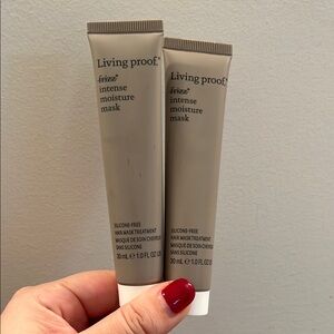 Living Proof No Frizz Intense Moisture HAIR Mask silicone-free New Set of 2! GWP